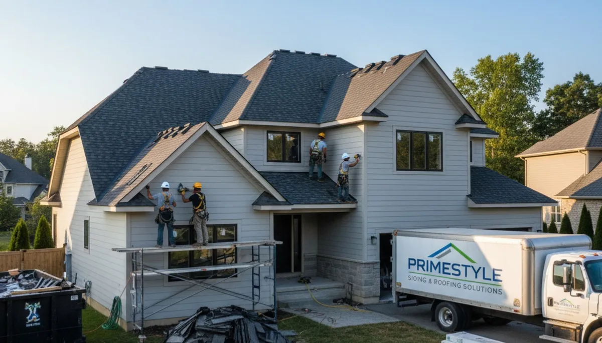 Seattle WA vinyl siding and roof replacement by Next Level Exteriors contractors